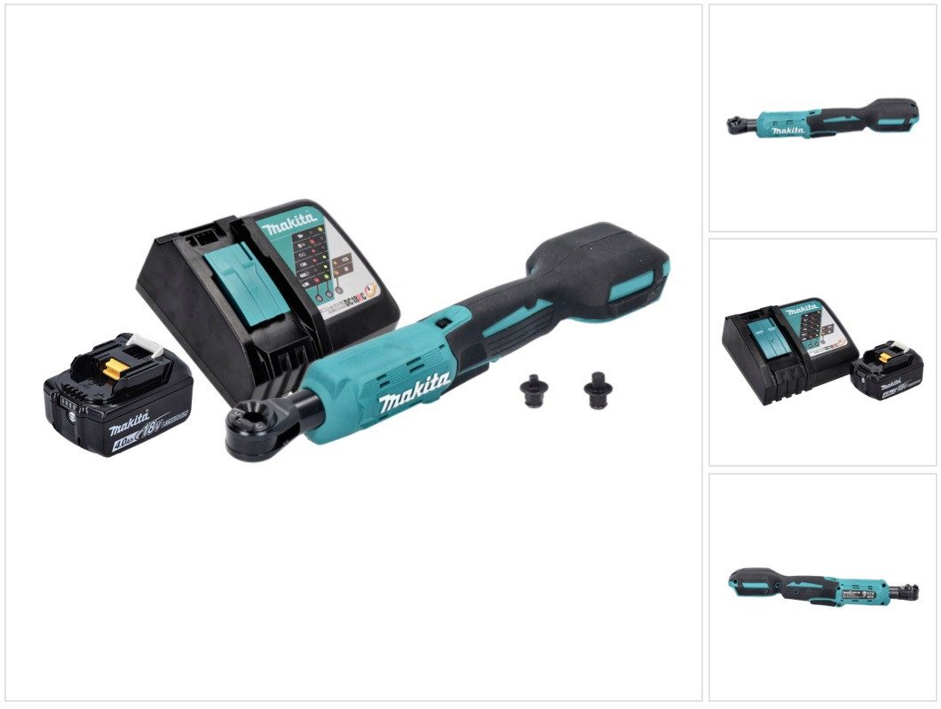 Makita Umschaltknarre DWR 180 RM1 Akku Ratschenschrauber 18 V 47,5 Nm 1/4" 3/8" + 1x Akku 4