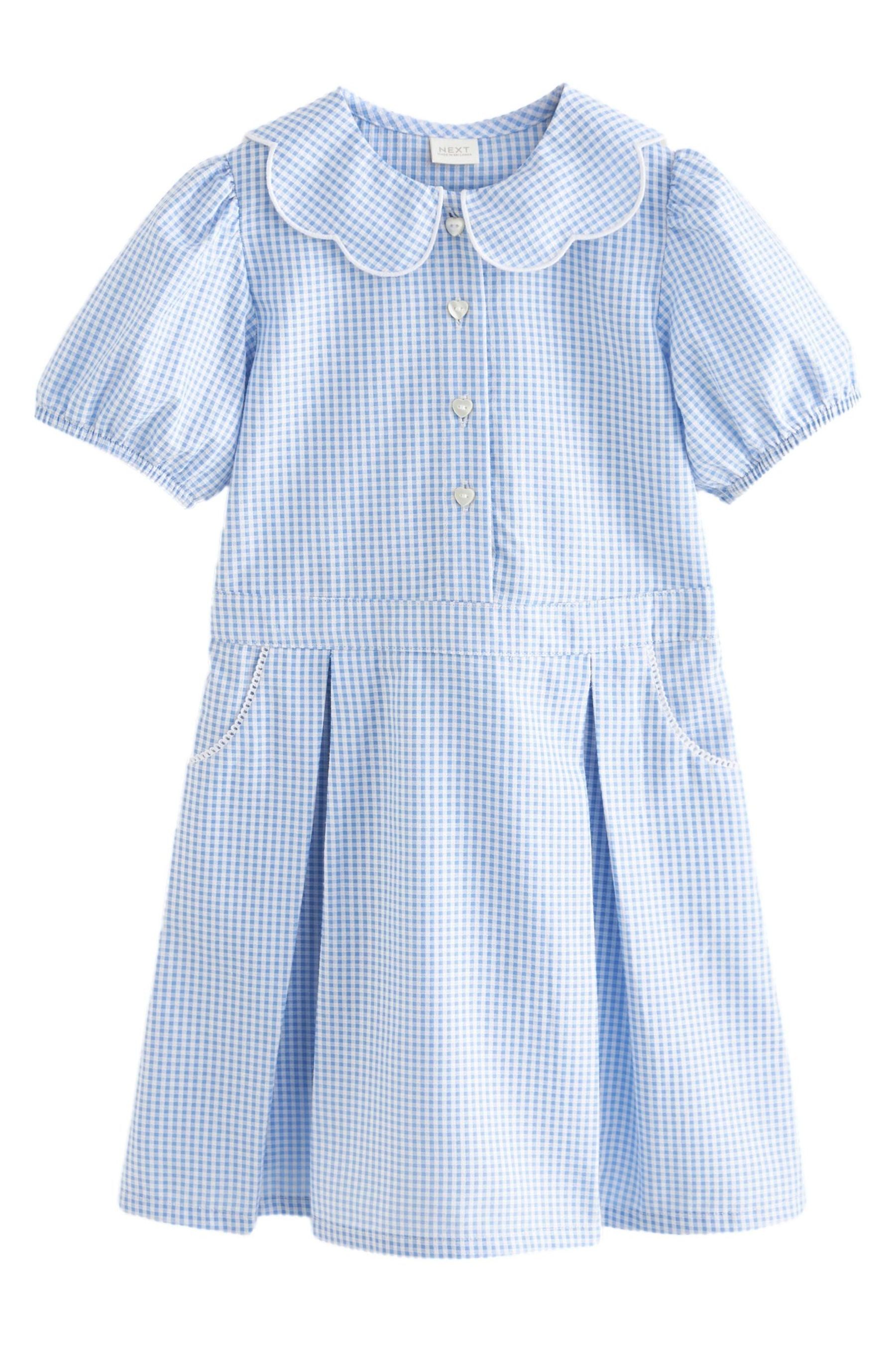 Next Karokleid Schulkleid mit Vichykaros und Bogenkantenkragen (1-tlg)