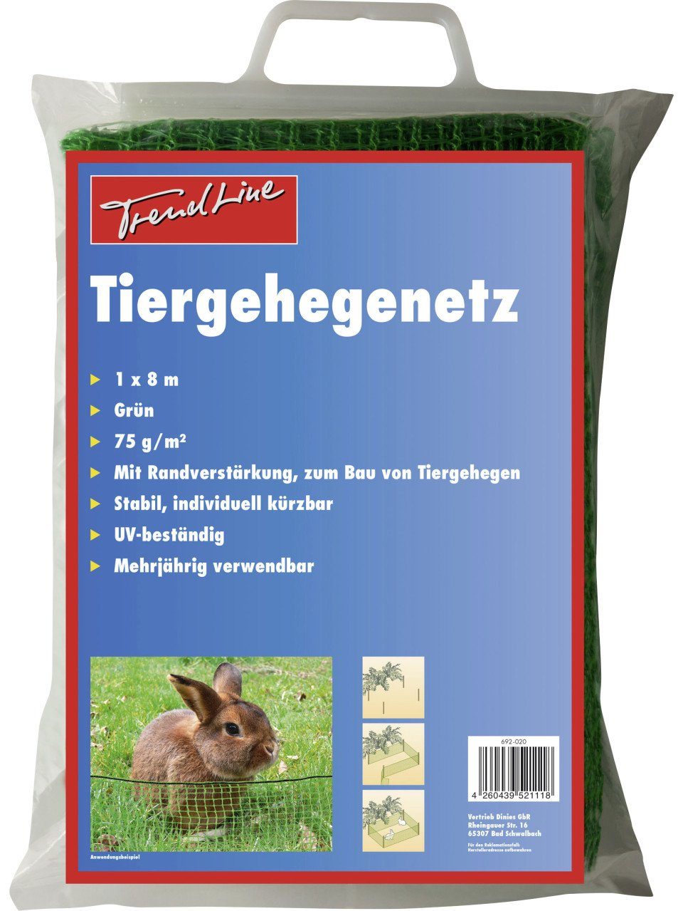 Trend Line Freigehege TrendLine Tiergehegenetz 1 x 8 m