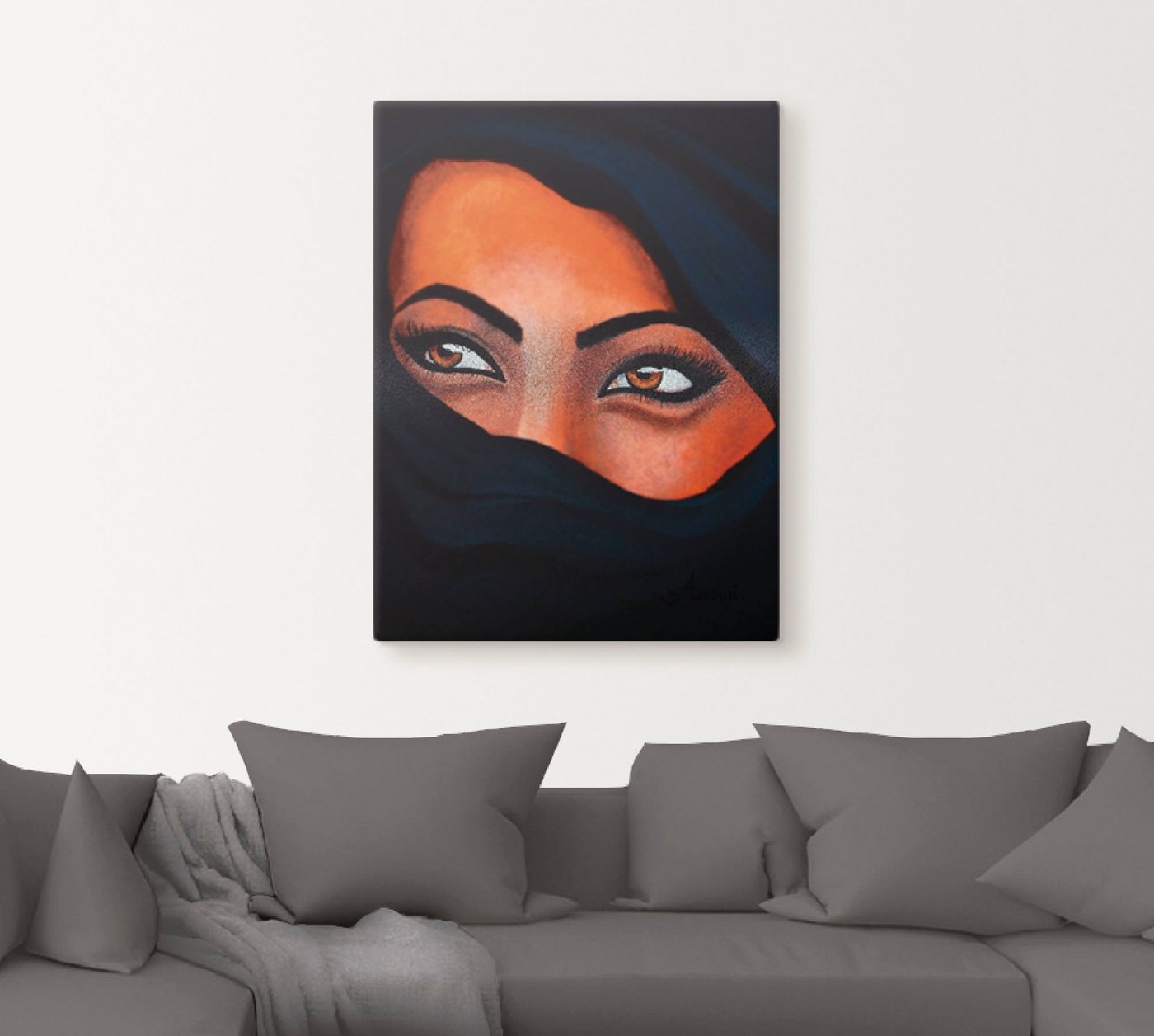 Artland Wandbild »Tuareg - Der Sand auf deiner Haut«, Frau (1 Stück), in vielen Größen & Produktarten -Leinwandbild, Poster, Wandaufkleber / Wandtattoo auch für Badezimmer geeignet-kaufen