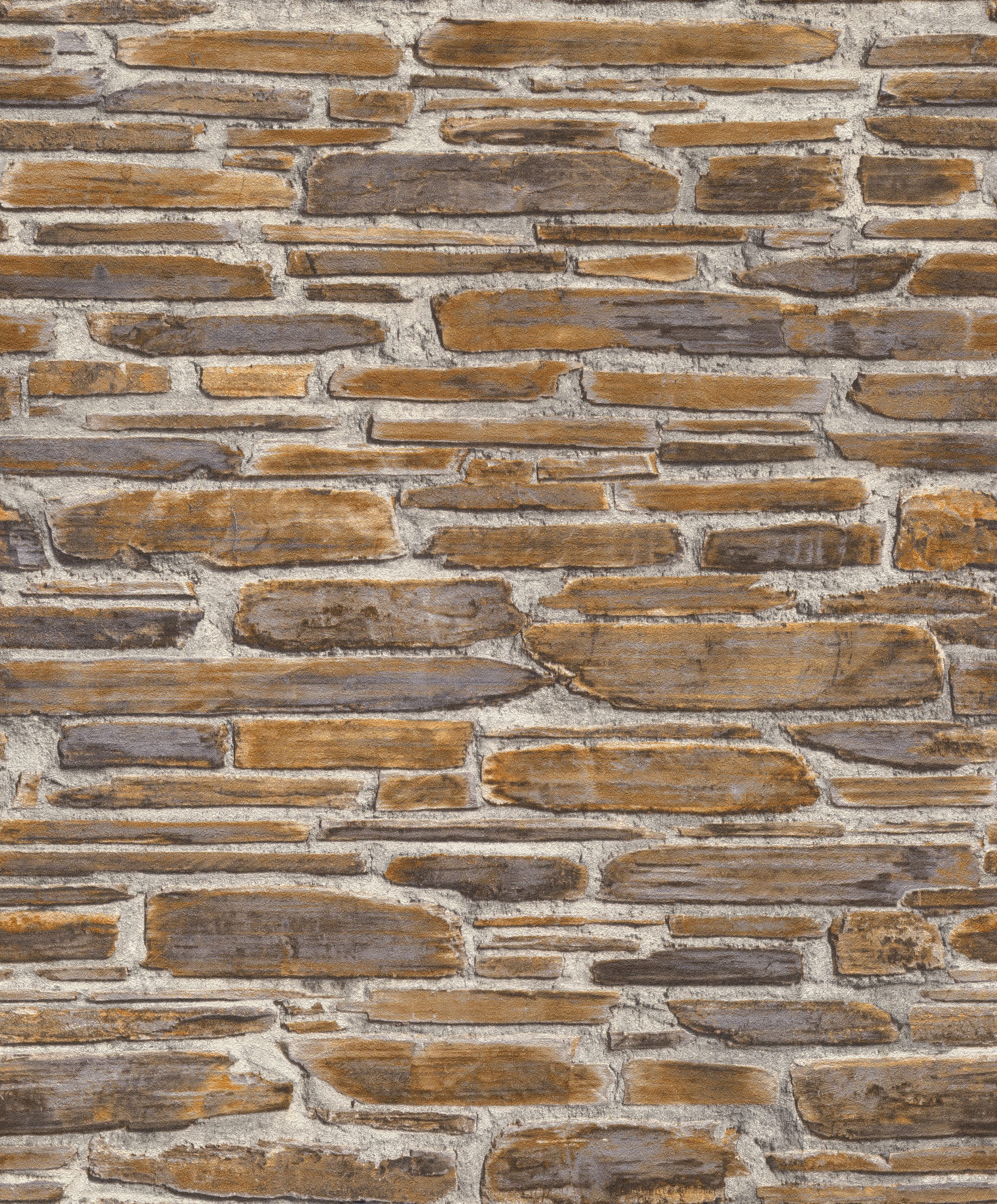 Rasch Vliestapete, strukturiert, Steinoptik, (1 St), Steinmauer