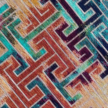 Teppich Faszinierender Teppich mit abstraktem Muster in bunt, Carpetia, rechteckig, Höhe: 9 mm