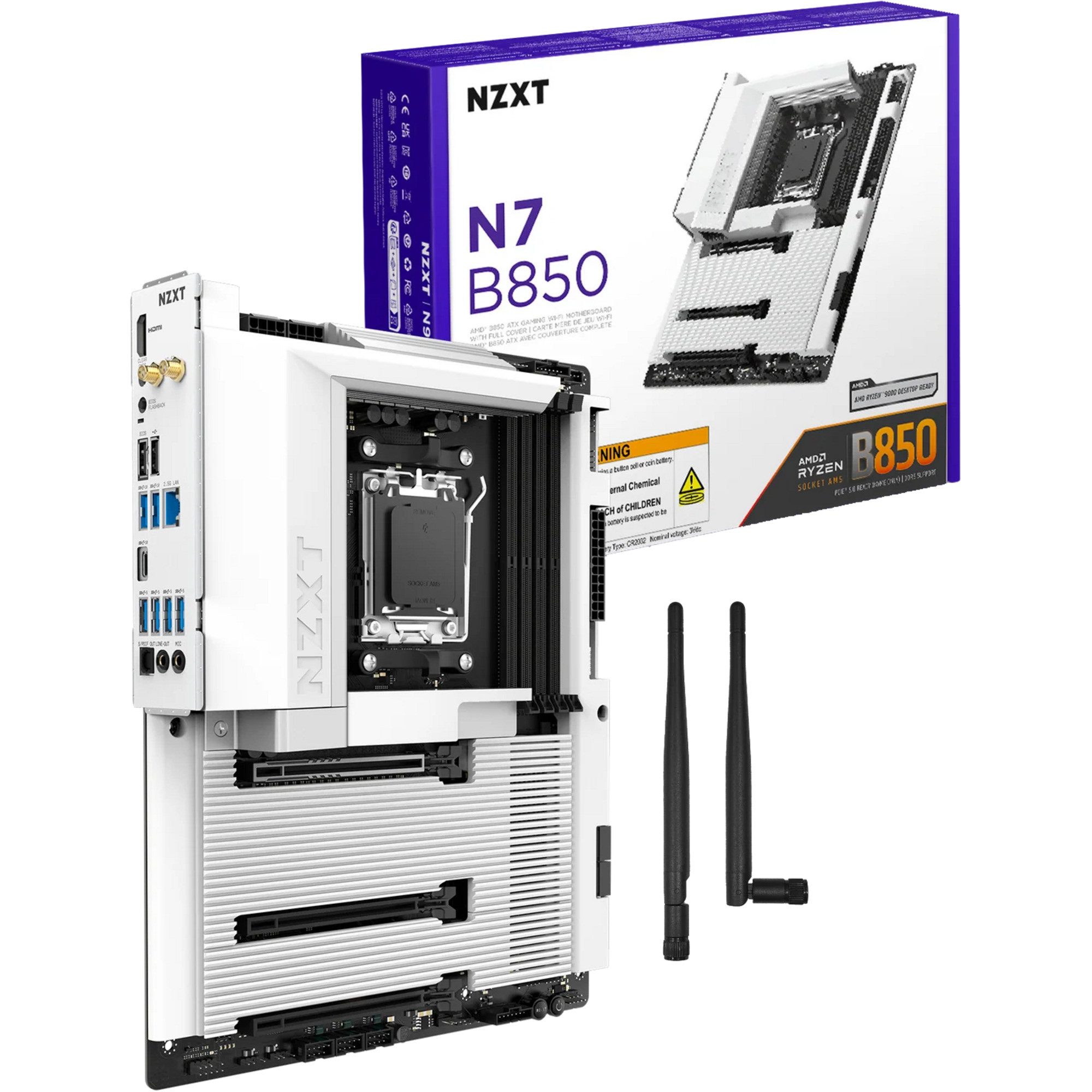 NZXT NZXT N7 B850 White, Mainboard Mainboard