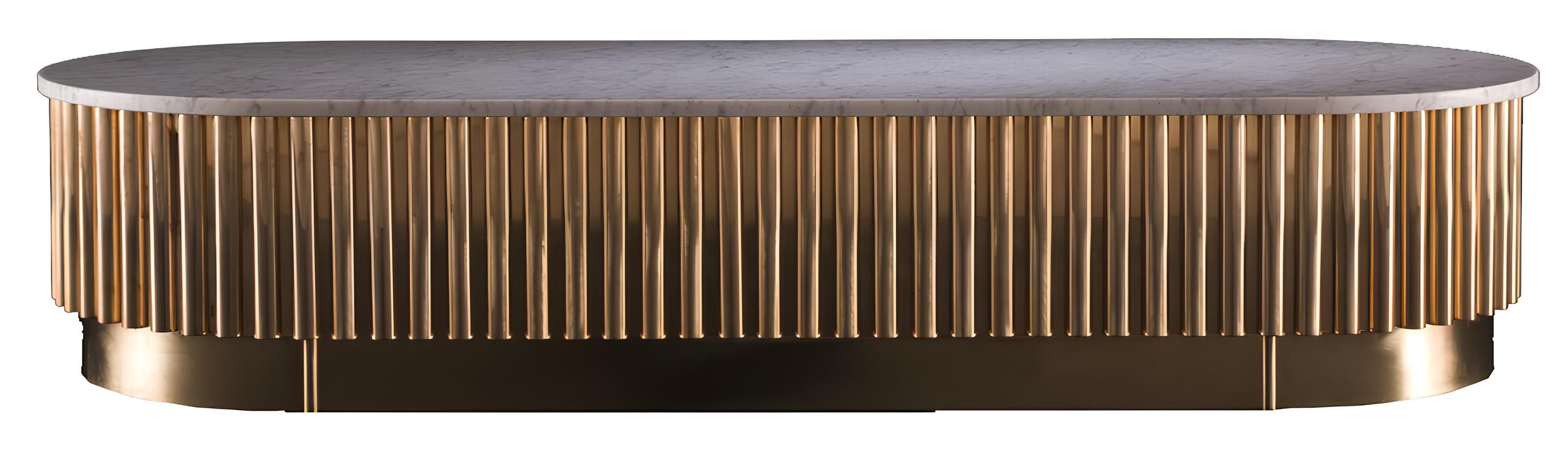 JVmoebel Couchtisch Luxuriöser Couchtisch aus Marmor und Metall in elegantem Design (Packung, Couchtisch), Made in Europa