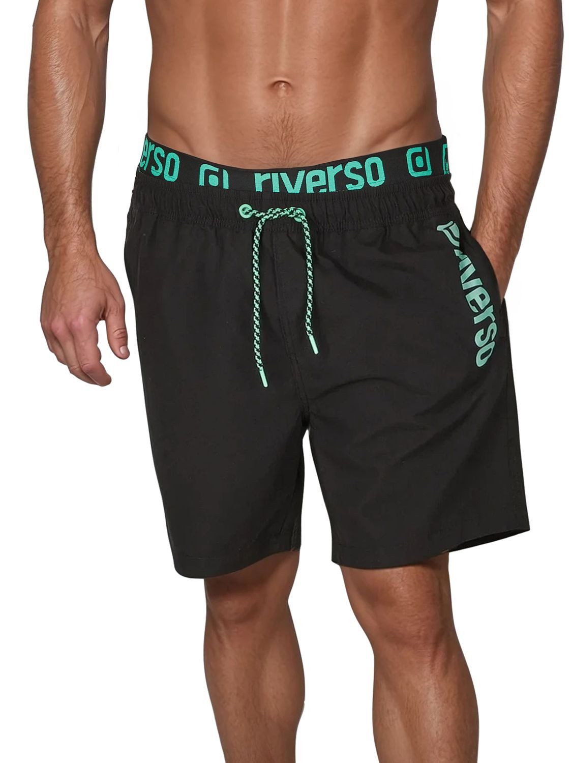 riverso Badeshorts Herren Badehose RIVBobby Regular Fit (1-St) Sportshorts mit Kordelzug