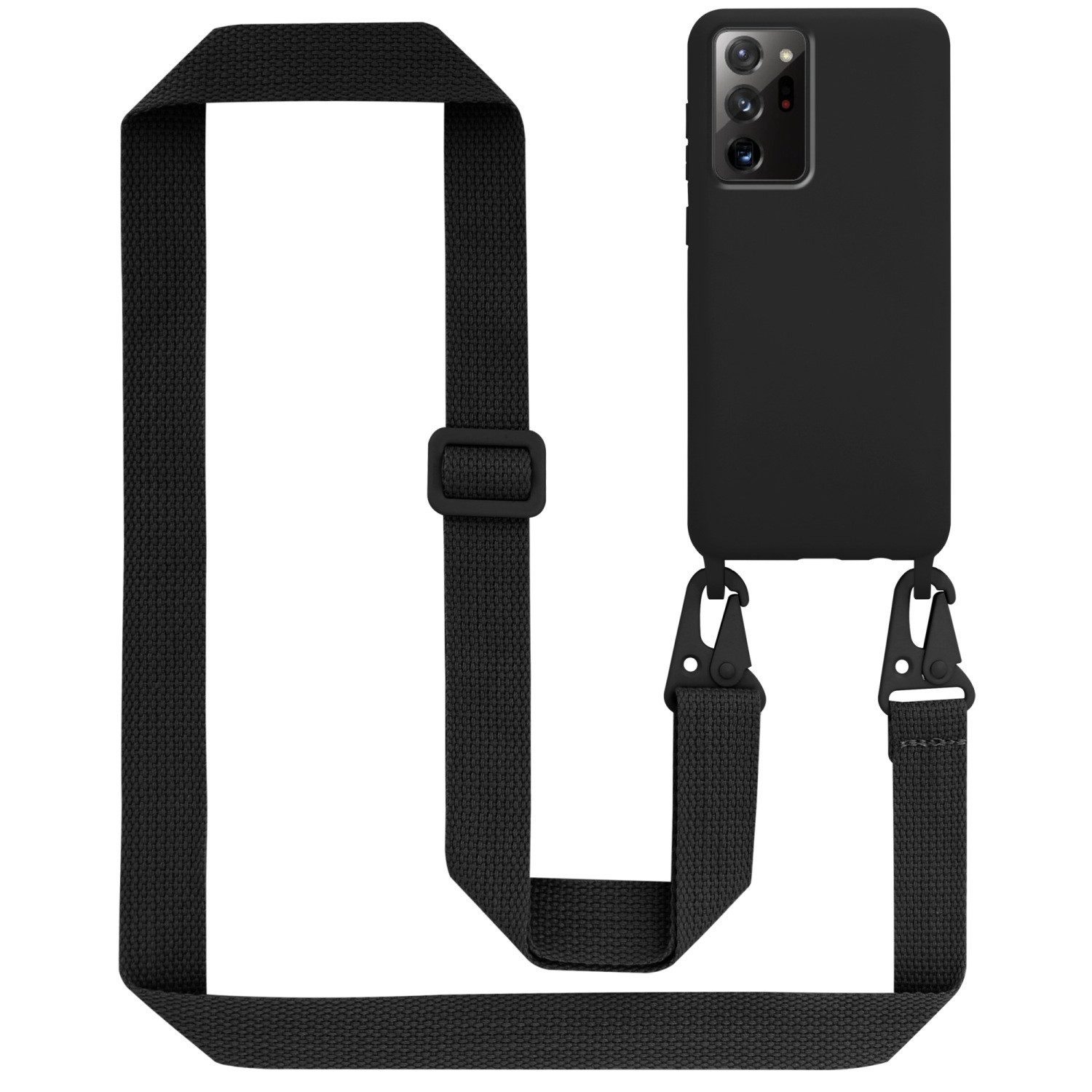 Cadorabo Handyhülle für Samsung Galaxy NOTE 20 PLUS Kette Samsung Galaxy NOTE 20 PLUS, TPU Silikon Handy Schutzhülle - Hülle - Liquid Style - mit Handykette