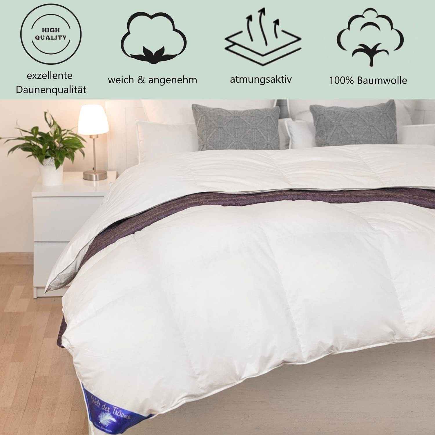 Welt der Träume Daunenbettdecke Daunen Decke Winter Bettdecke Schlafdecke D günstig online kaufen
