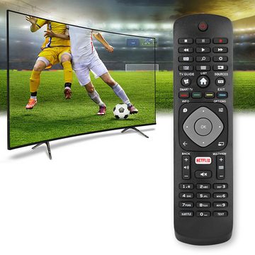 Retoo Fernbedienung Philips Smart TV Ersatz Universal Fernseher Netflix Universal-Fernbedienung (Schnelle Übertragung mittels des Infrarots)