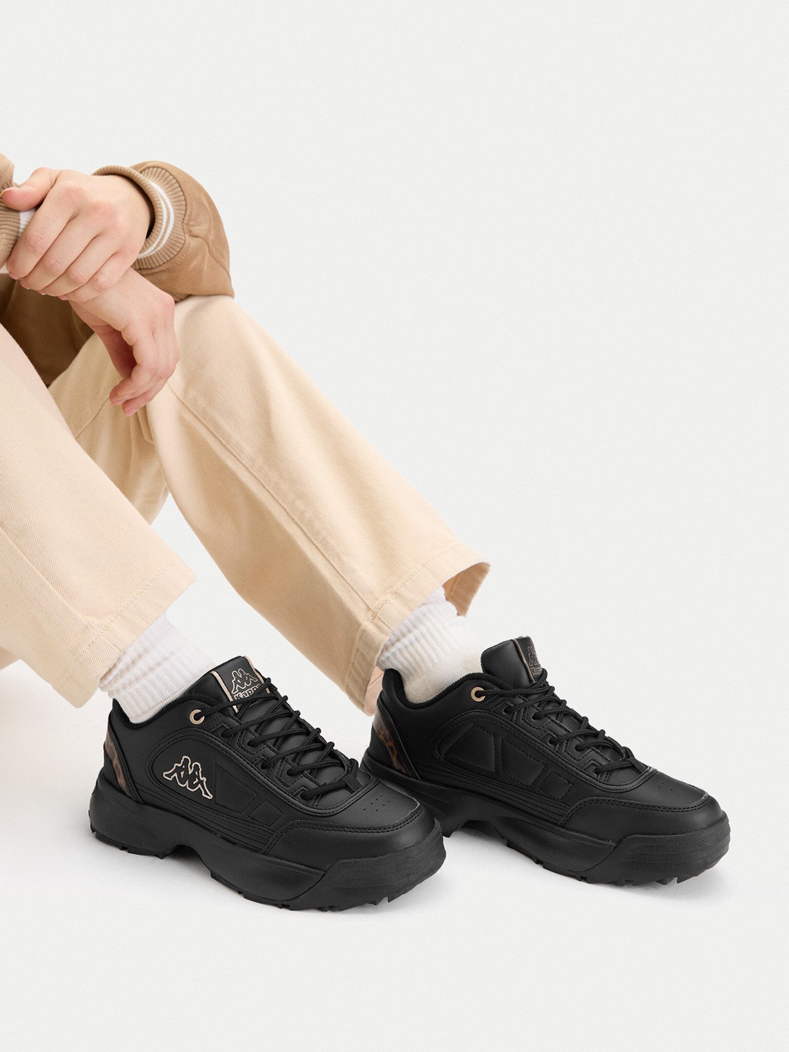 Kappa Kappa Damen-Sneakers Schwarz 3CK06 Sneaker