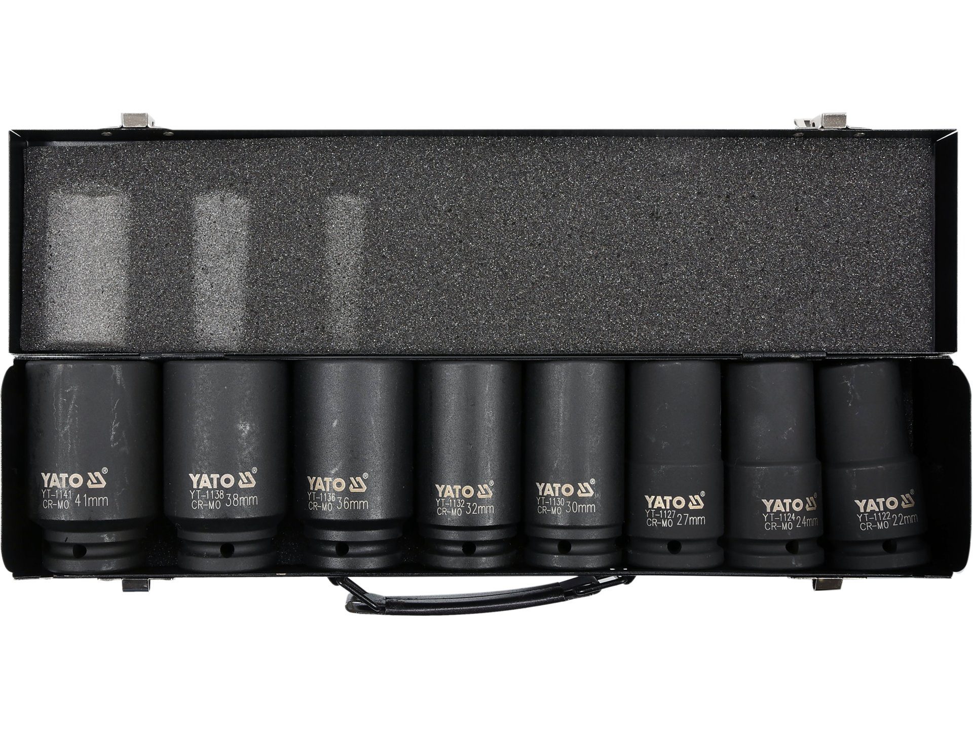 Yato Stecknuss Zestaw nasadek głębokich 8 szt., Tiefschlag-Stecknuss-Set 8-tlg. 3/4" CrMo, Tiefschlag-Stecknuss-Set 8-tlg. 3/4" CrMo