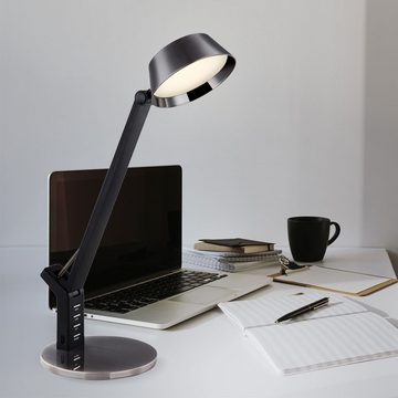 etc-shop Schreibtischlampe, LED-Leuchtmittel fest verbaut, Kaltweiß, Warmweiß, Neutralweiß, Tageslichtweiß, Tischlampe Schreibtisch Leuchte USB Anschluss dimmbar LED schwarz