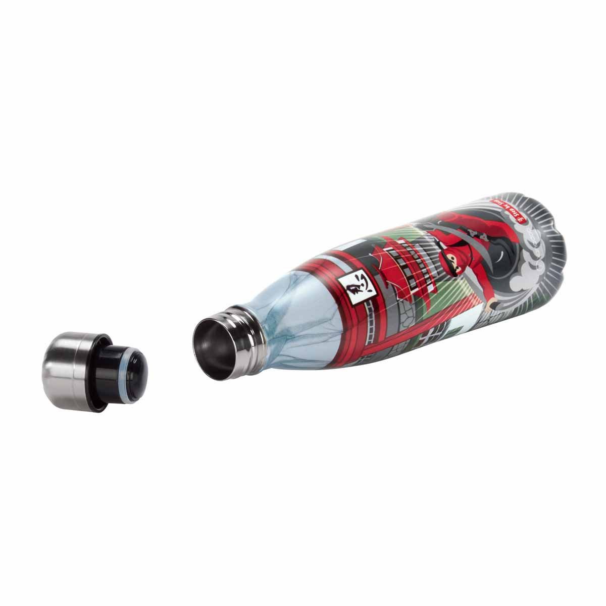 Step by Step Schulranzen Edelstahl Trinkflasche 0,5 l Ninja Yuma (1 Stück), Isolier-Flasche, BPA-frei