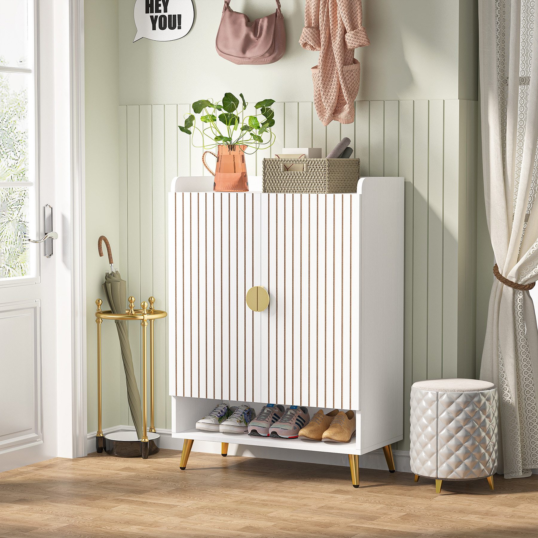 Tribesigns Schuhschrank 6-stufiger Schuhaufbewahrung Schrank mit verstellba günstig online kaufen