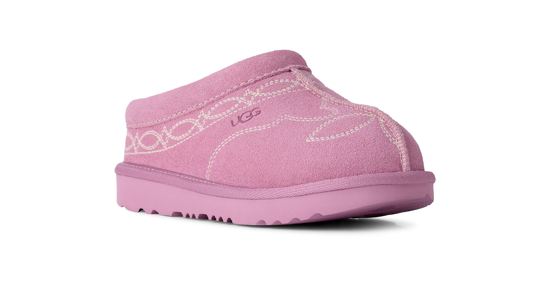 UGG K TASMAN II WESTERN Hausschuh Plateau, Schlupfschuh mit modischer Stickerei