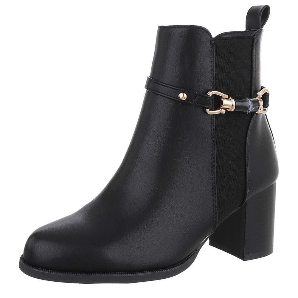 Ital-Design Elegante Ankle Boots mit Blockabsatz günstig online kaufen