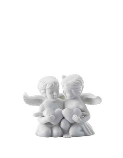 Rosenthal Engelfigur Engelpaar nit Herz aus matten Porzellan, klein