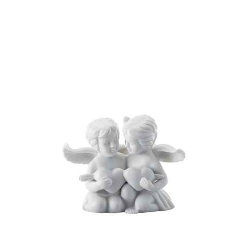 Rosenthal Engelfigur Engelpaar nit Herz aus matten Porzellan, klein