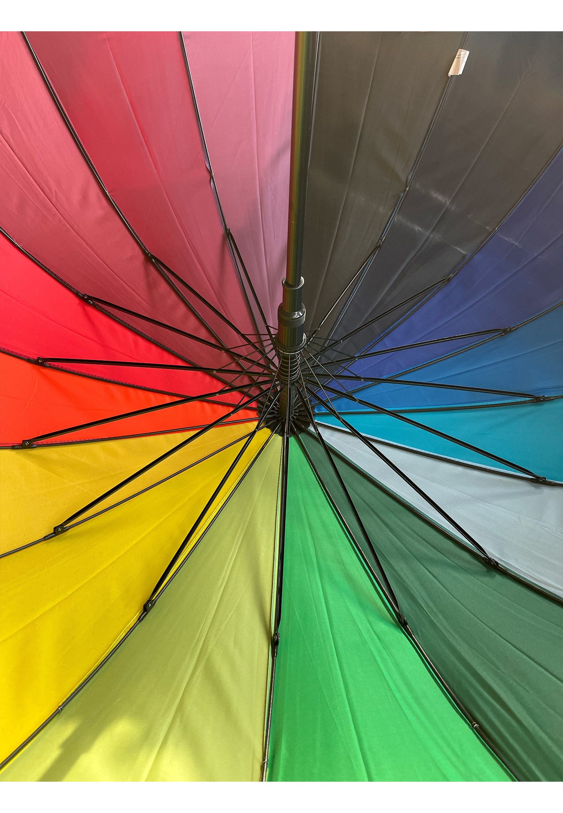 Yuhu Stockregenschirm Großer Regenbogen-Regenschirm mit Automatik