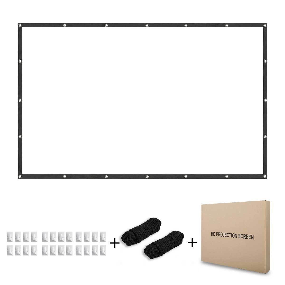 LA VAGUE LV-STA100FP PRO Screen 16/9 100 Zoll Weiß/Schwarz Faltrahmenleinwand (Leinwand für Frontprojektion, 16:9 100 Zoll)