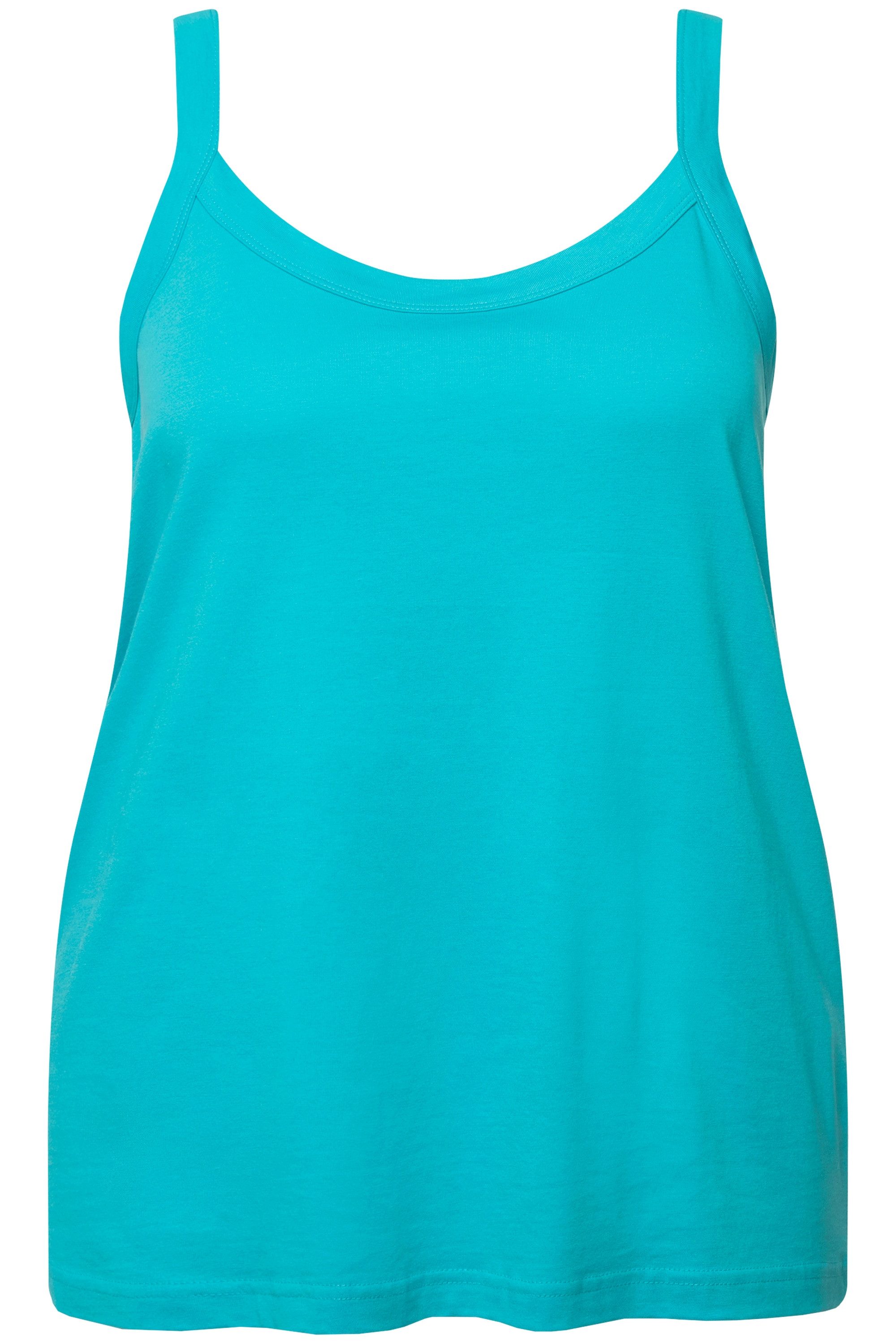 Ulla Popken Longtop Spaghettitop Rundhals Modalmix ärmellos günstig online kaufen