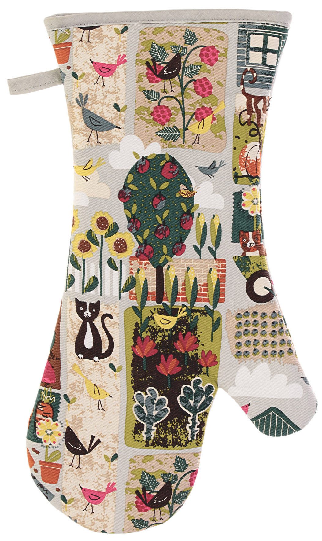 Ulster Weavers Topfhandschuhe Home Grown, (Set, 1-tlg., Set), 1-tlg., bestehend aus 1x Ofenhandschuh, wattiert, Größe: ca.20x37 cm