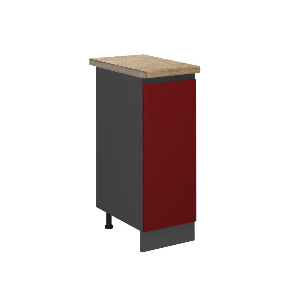 Vicco Apothekerschrank R-Line, Rot/Anthrazit, 30 cm, AP Eiche (1-St)