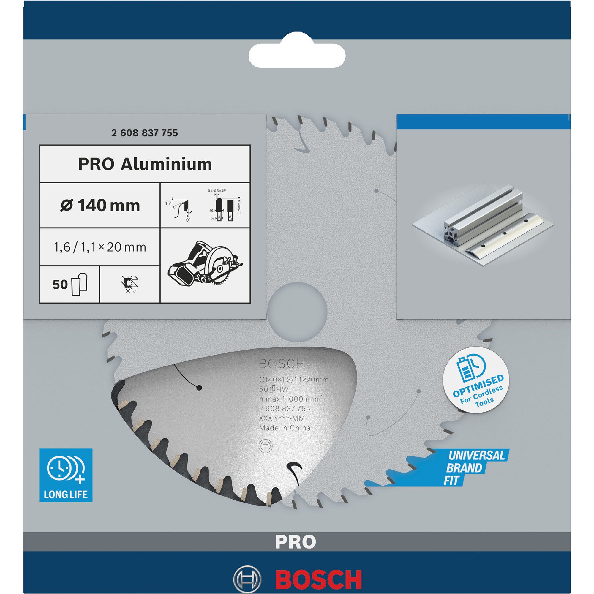 Bosch Professional Sägeblatt Bosch Professional PRO Aluminium cordless