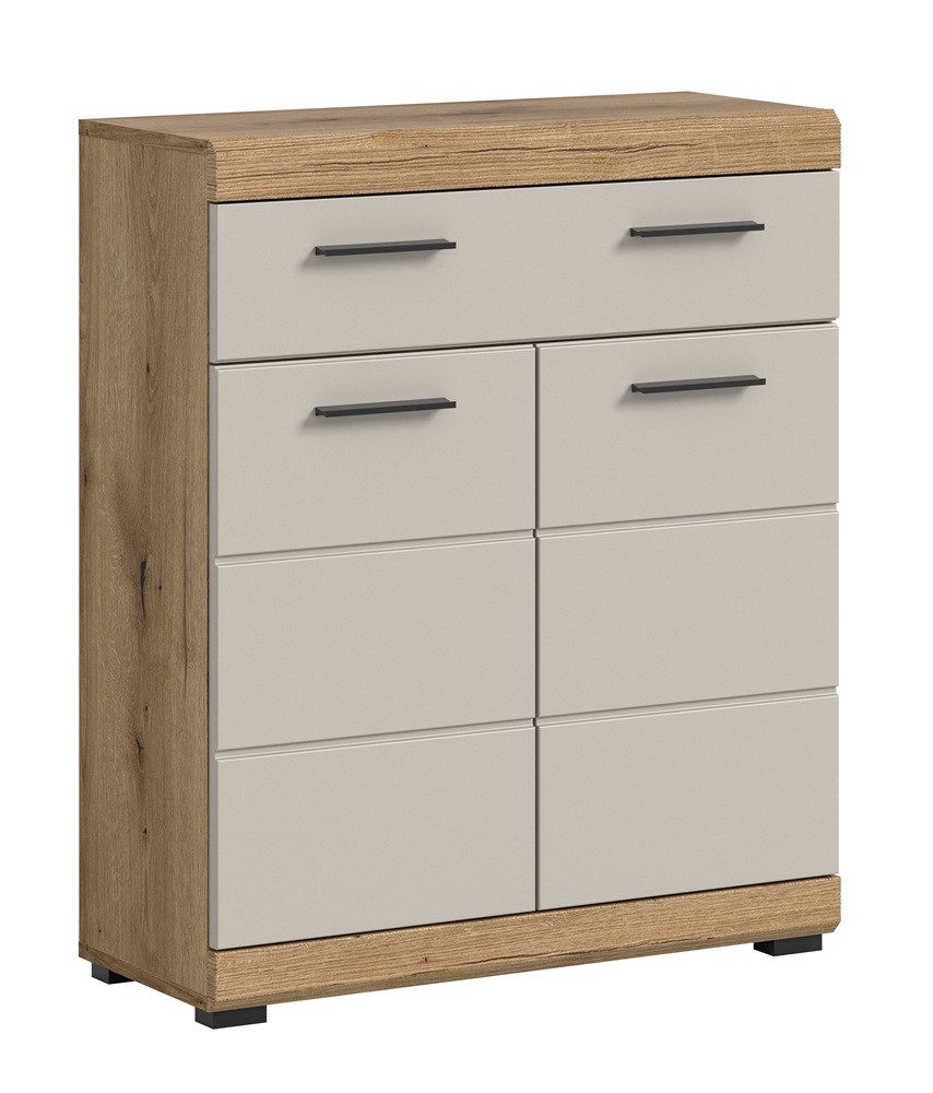 xonox.home Hochschrank Standschrank breit Scout, mit Schubkasten, Kaschmir / Evoak Oak (1-St) Badmöbel, Badkombination
