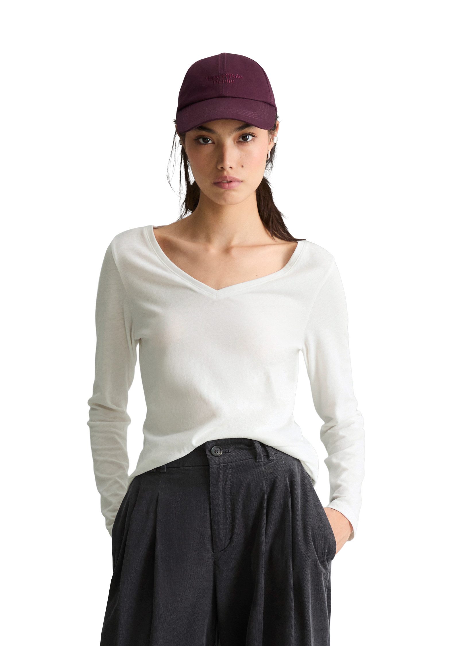 Marc O'Polo DENIM Langarmshirt aus Loose Knit Jersey