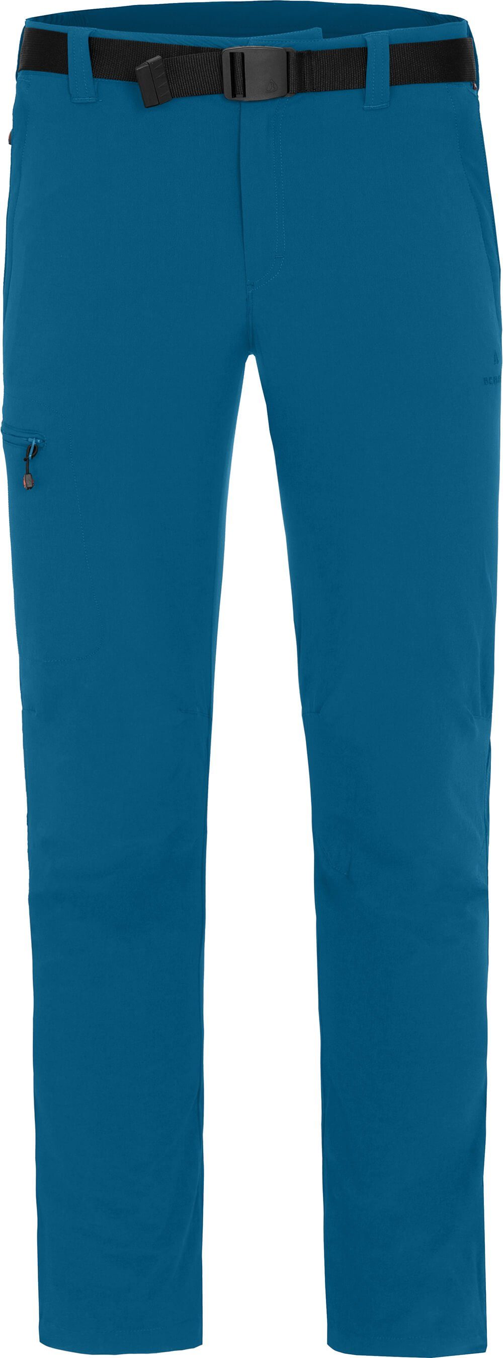 Bergson Outdoorhose HUBBARD Herren (slim) Kurzgrößen, Wanderhose, Saphir blau