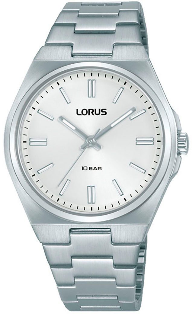 LORUS Quarzuhr RG309XX9, Armbanduhr, Damenuhr, Edelstahlarmband, analog, Leuchtindizes