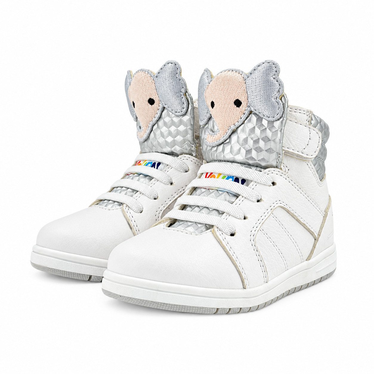 Yalion Yalion Kinder High-Top Sneaker mit Klett & Schnürung Klettschuh