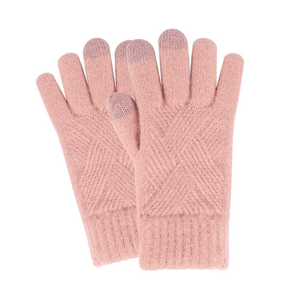 Frauen Strickhandschuhe Fingerhandschuhe und Handschuhe Männer Winter Rosa Touchscreen für ManKle