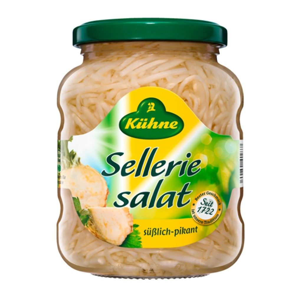 Kühne Gemüsekonserve, Kühne Sellerie Salat süßlich pikant im Geschmack verzehrfertig 370ml