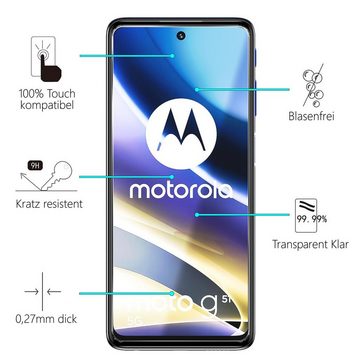 CoolGadget Schutzfolie Panzerfolie für Motorola Moto G51 5G, (9H Härtegrad, 2x Schutzglas, 1xReinigungset), Displayfolie Panzer Schutzfolie 2 Stück für Motorola G51 5G Glas Folie