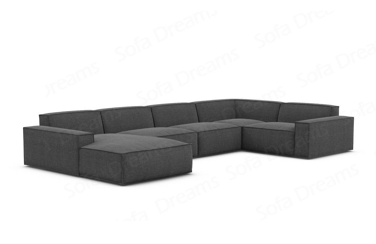 Sofa Dreams Wohnlandschaft Sofa Strukturstoff Polstersofa Formenta U Form Stoffsofa Luxus