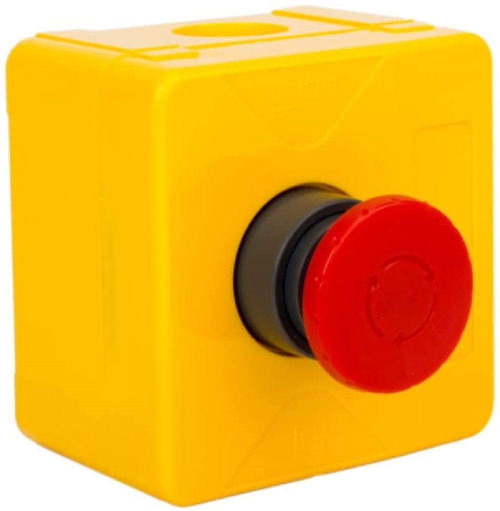 geba Schalter KDT1N/V2 Aufputz ISO-Gehäuse 1-Öffner Schalter (1-St), NOT-AUS Knopf Drucktaster