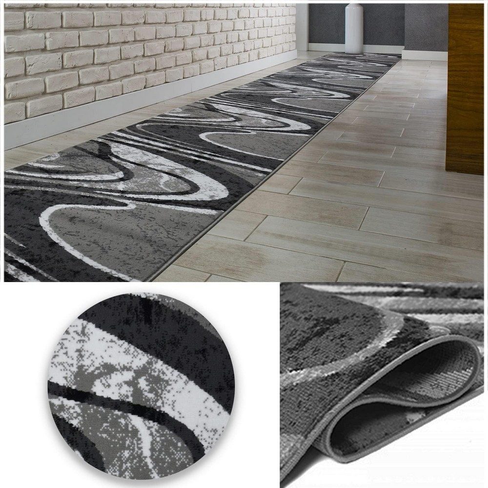 MDEKOR Läufer Teppich Läufer Meterware Höhe 6 mm, 70x70 cm Grau 2640 günstig online kaufen