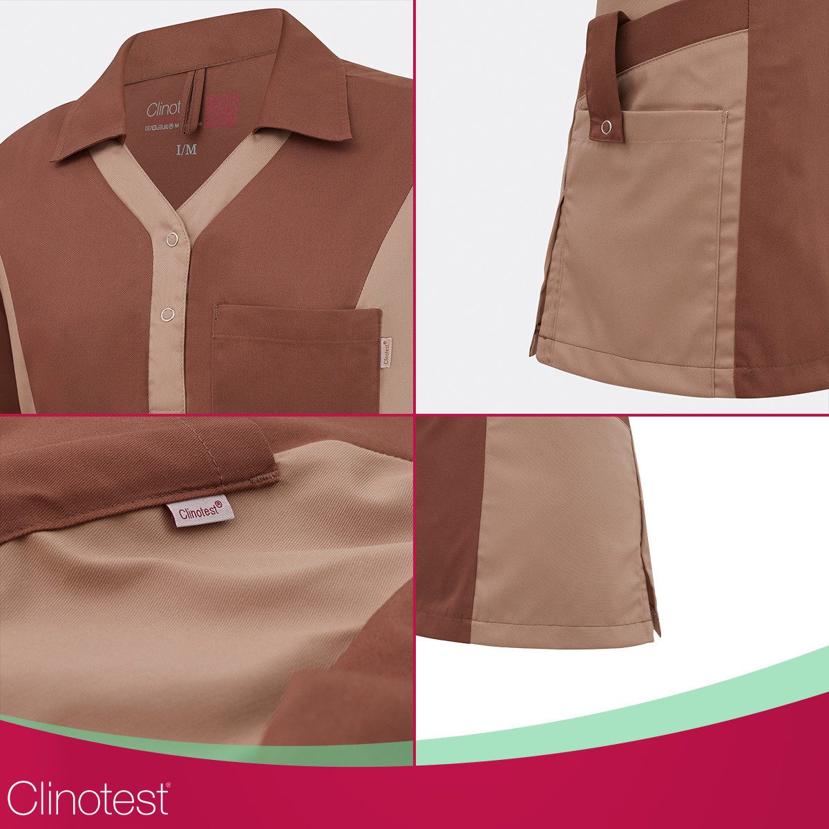 Clinotest Funktionsbluse Damenkasack "Julia", Schlupfkasack/Pflegekasack, verschiedene Farben – Bild 5 von 5
