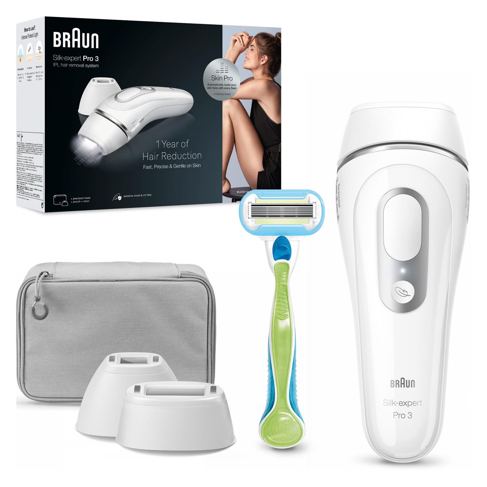 Braun IPL-Haarentferner IPL Silk·expert Pro 3 PL3122, IPL Haarentfernung mit dem Braun PL7