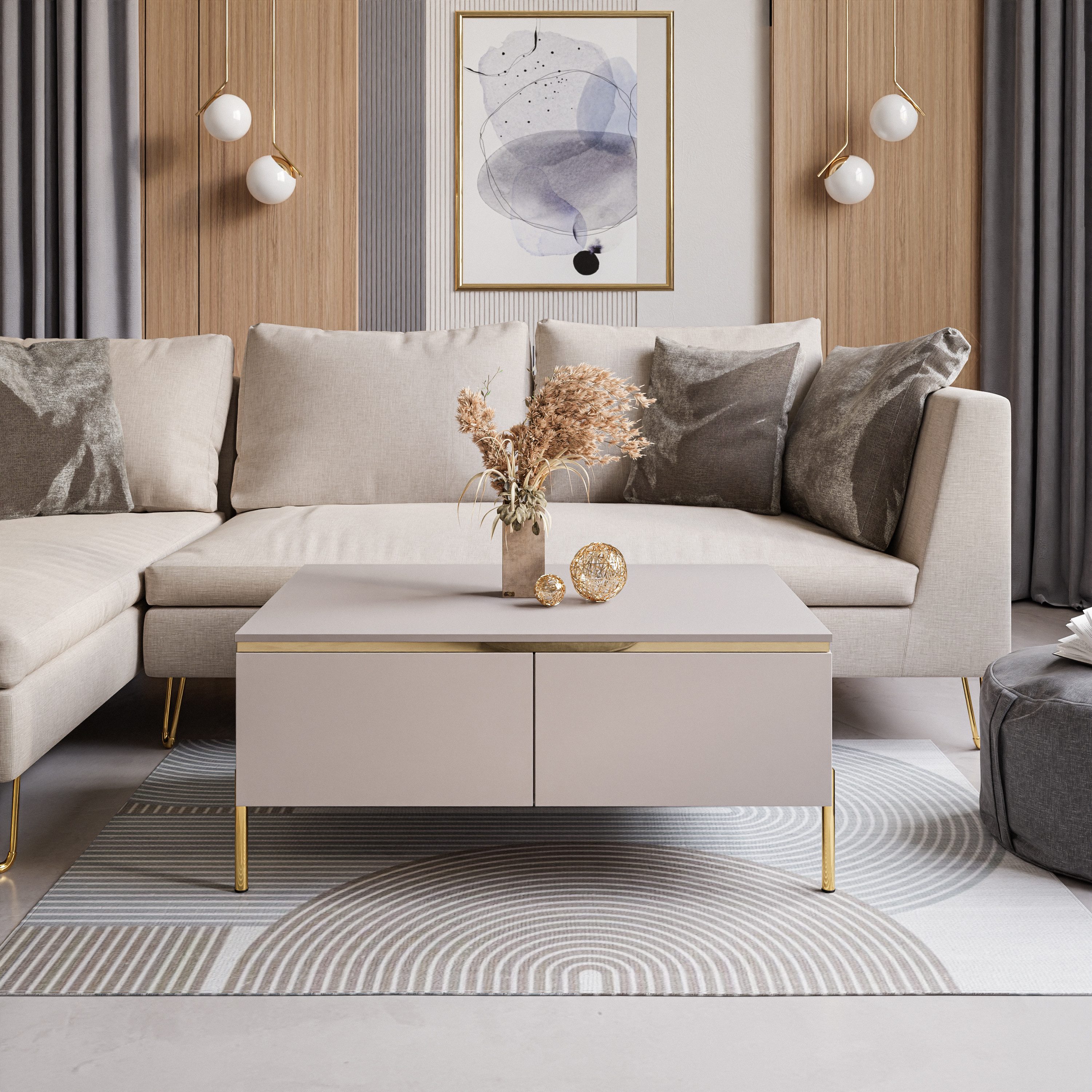 Lookway Couchtisch Aurora Kaschmir Matt Mit Staurau Produktbild-Vorschau 7