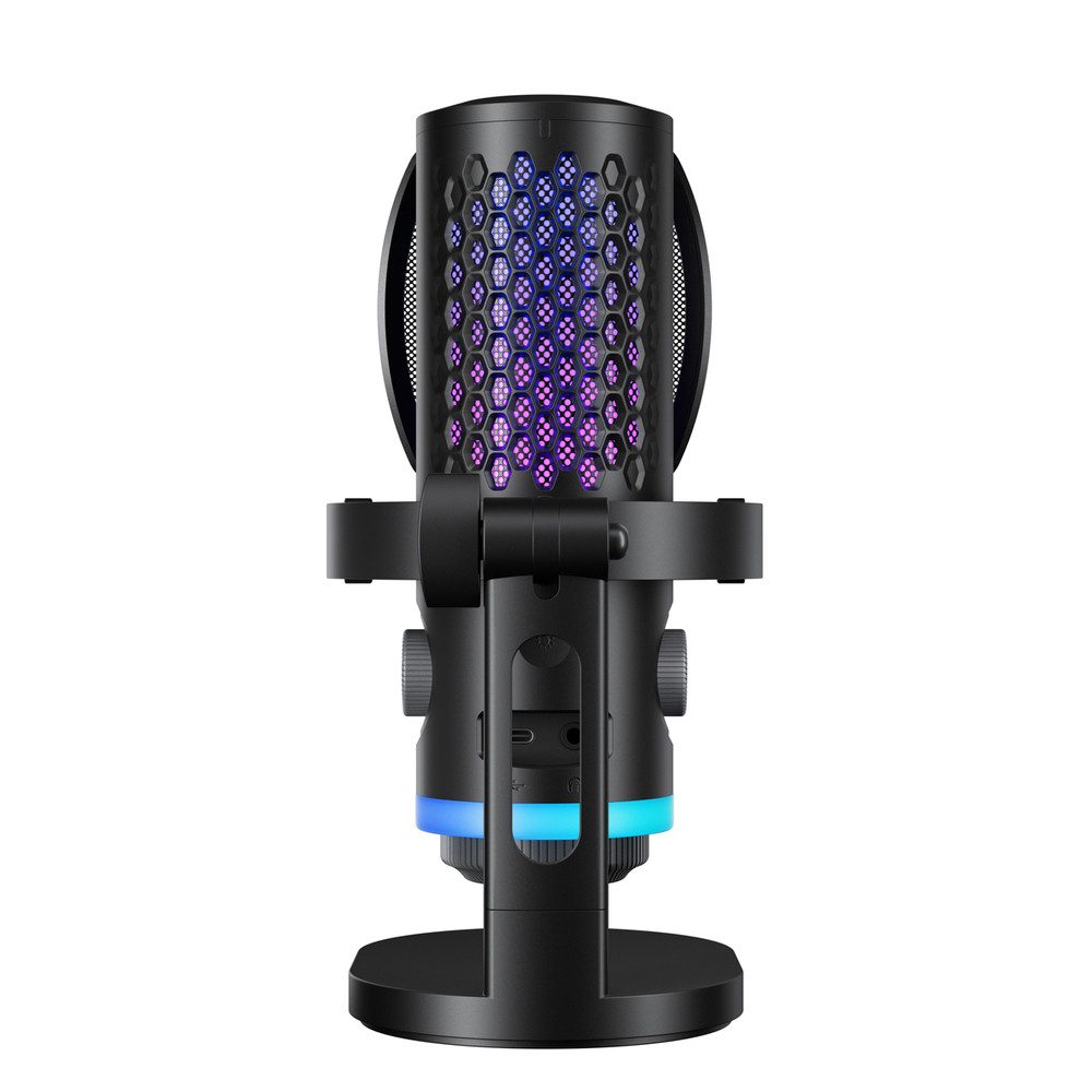 BOYA Streaming-Mikrofon Kondensatormikrofon Gaming Podcast (Spar-Set, 1-tlg), RGB-Beleuchtung, USB-C, ENC-Rauschunterdrückung
