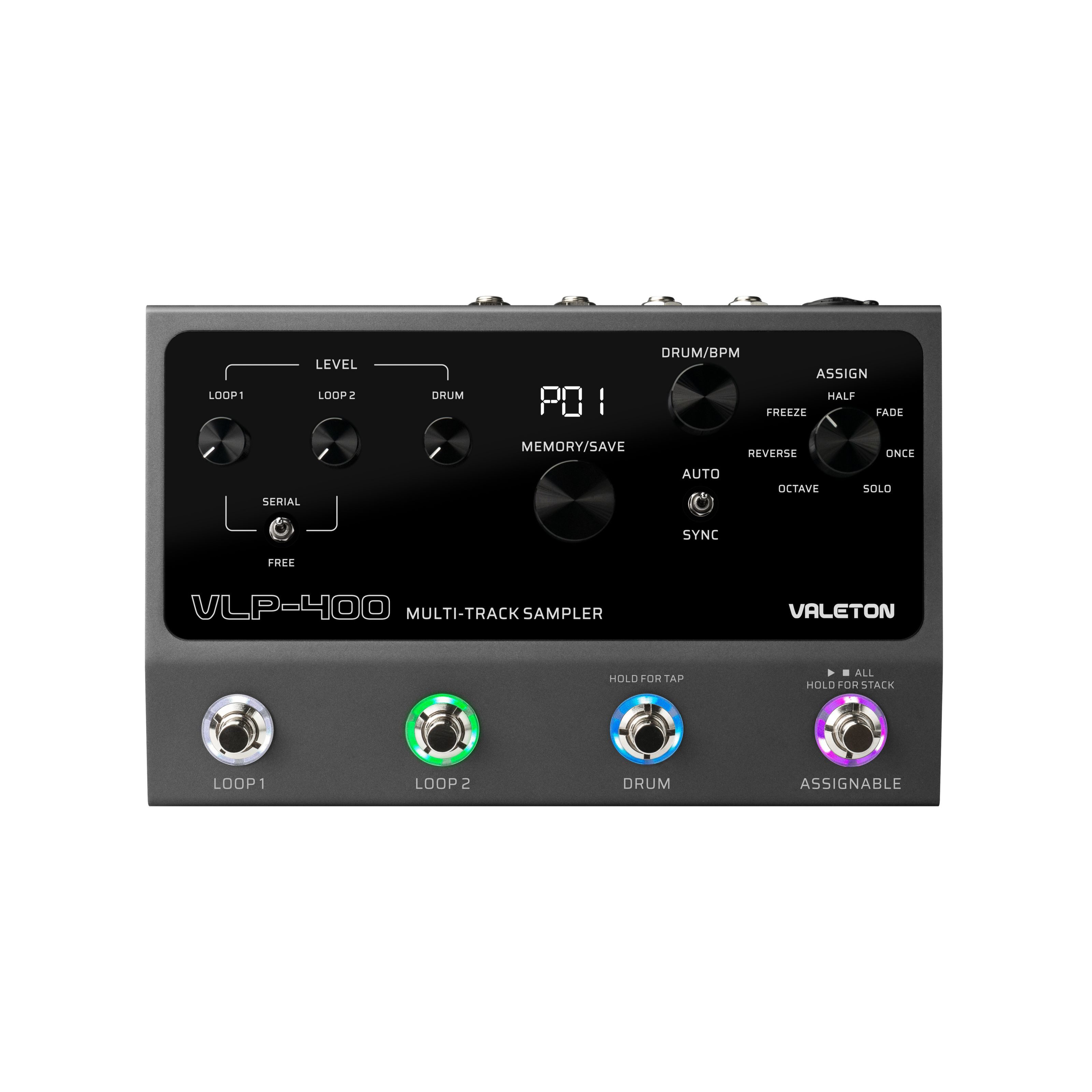 Valeton Musikinstrumentenpedal, (Effekte, Looper/Loop Recorder), VLP-400 Multi Sampler Looper - Effektgerät für Gitarren