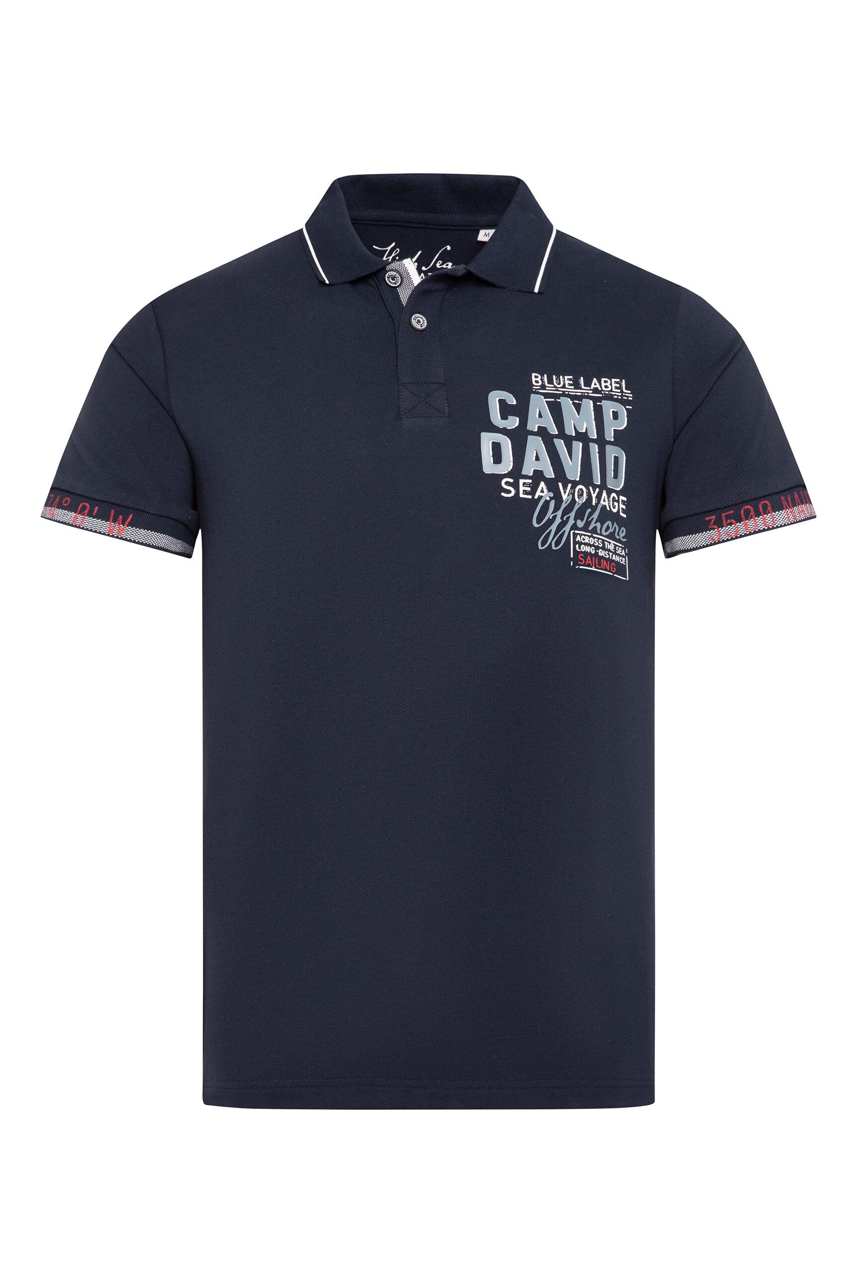CAMP DAVID Poloshirt mit Seitenschlitze günstig online kaufen