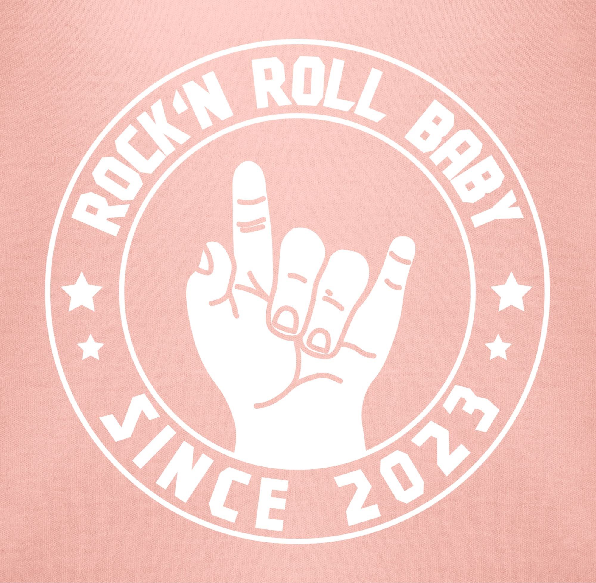 2023 Rock'n Shirtracer since 2 Baby Sprüche Roll Shirtbody Babyrosa Baby