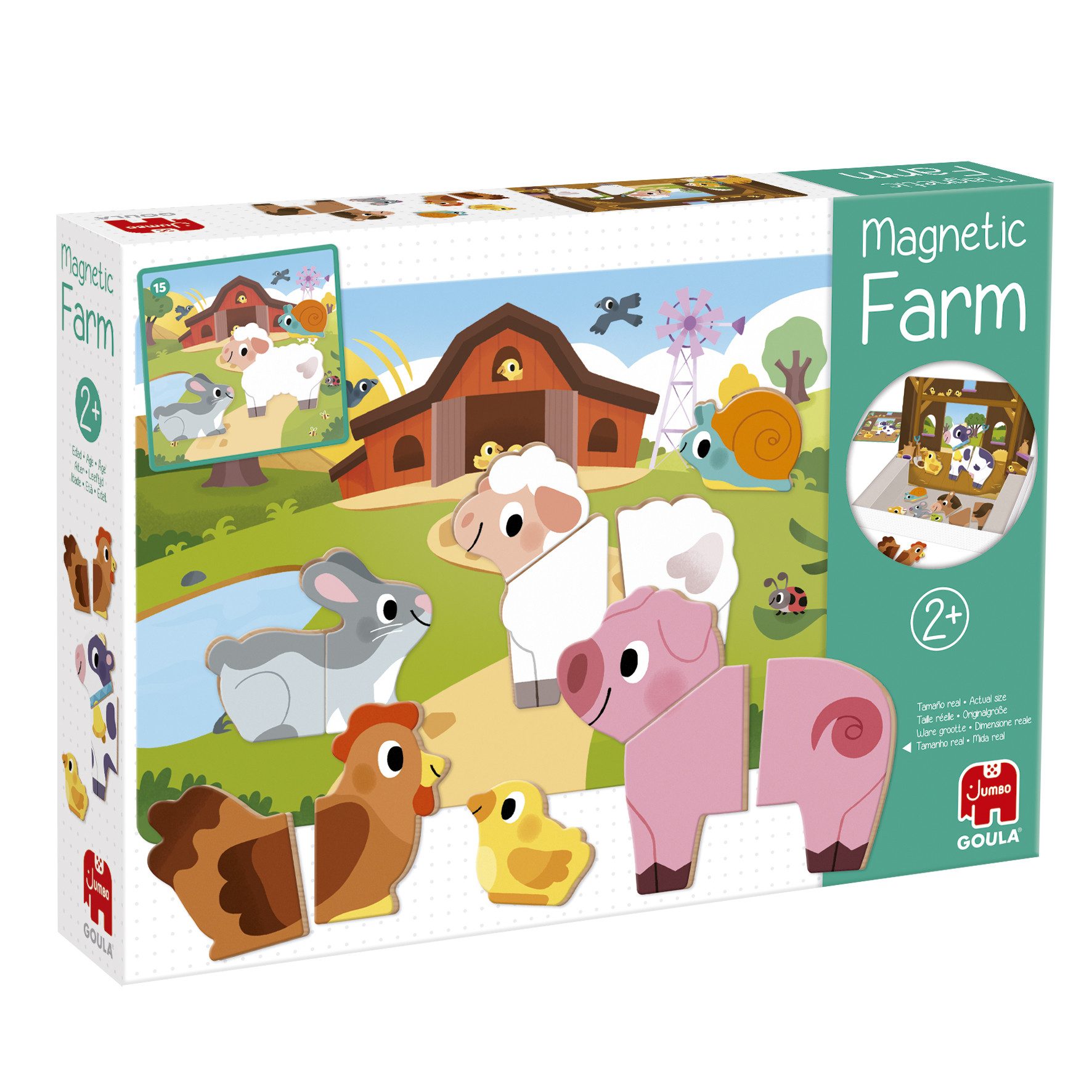 Goula Spiel Goula, Magnetic Farm, Kinderspielzeug, Kinderspiel, Made in Europa