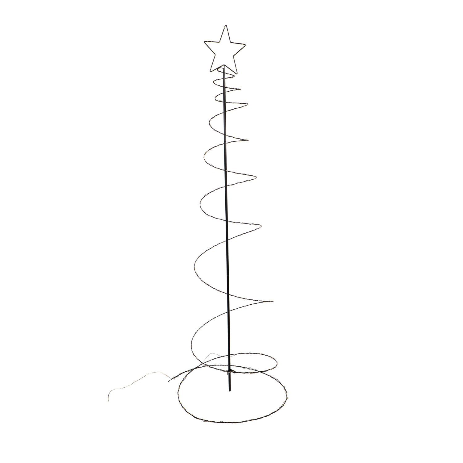 MARELIDA LED Baum LED Lichterbaum Spiral (2100K 3000K) mit 180LED warmweiß Weihnachtsbaum LED Außen, 1,3m Stern bis Classic