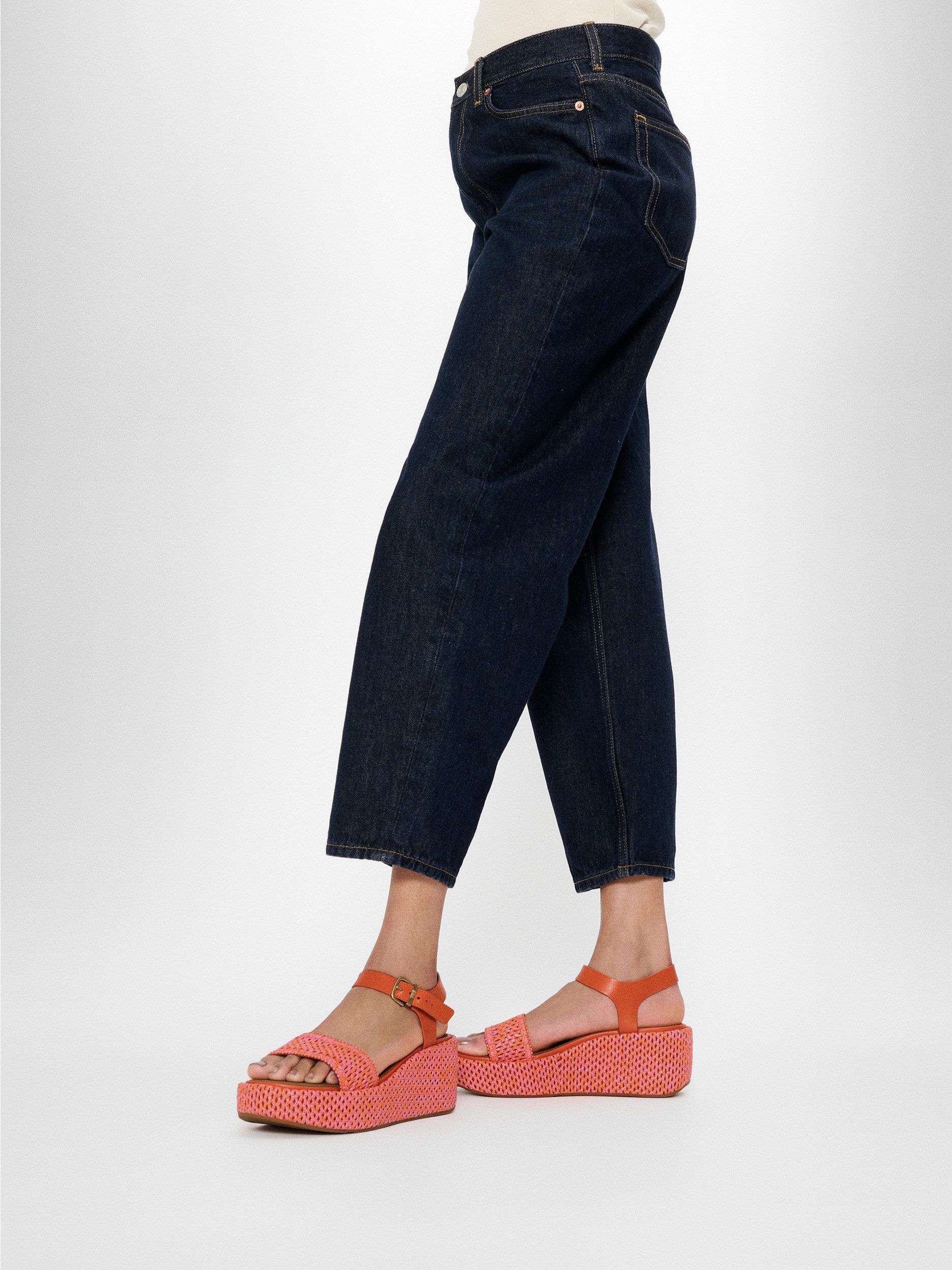 Fitflop PLATFFORMS WOVEN WEDGE Keilsandalette, Plateau Sandale, Sommerschuh in raffinierter Optik