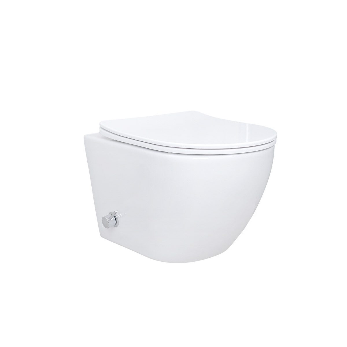 Aloni Tiefspül-WC, Bidet-Funktion, Spülrandloses Hänge-WC 35x34x51 cm, Soft günstig online kaufen