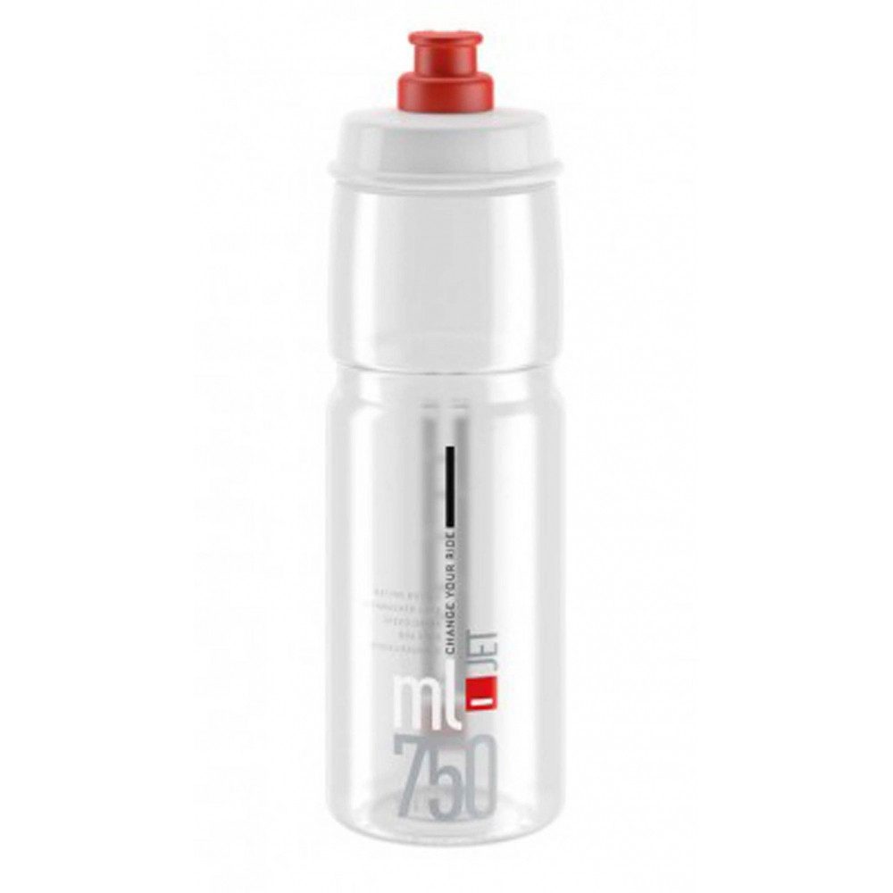 Elite Trinkflasche Jet 750 ml transparente rote Flasche Getränkeflasche Rot